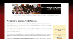 Desktop Screenshot of cantontxfirstmonday.com
